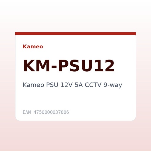 [KM-PSU12] Kameo PSU 12V 5A CCTV 9-way