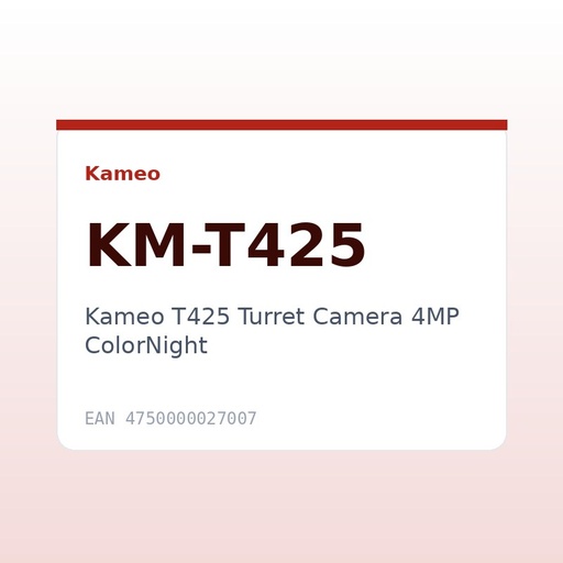 [KM-T425] Kameo T425 Turret Camera 4MP ColorNight