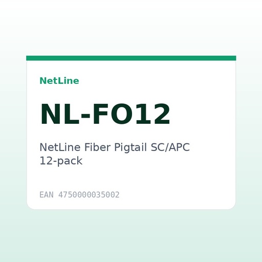 [NL-FO12] NetLine Fiber Pigtail SC/APC 12-pack