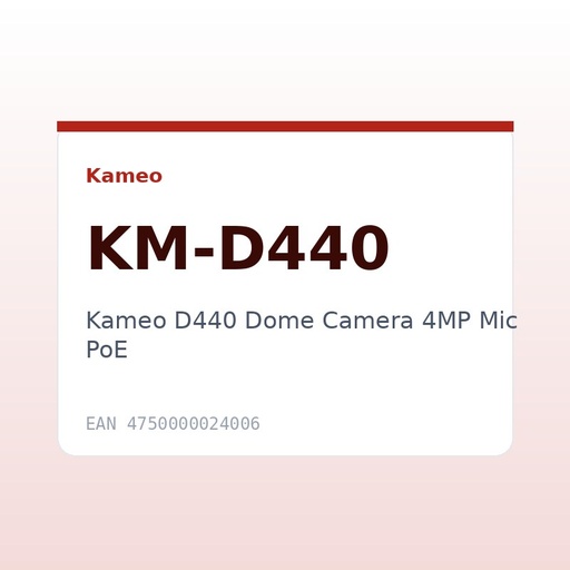 [KM-D440] Kameo D440 Dome Camera 4MP Mic PoE