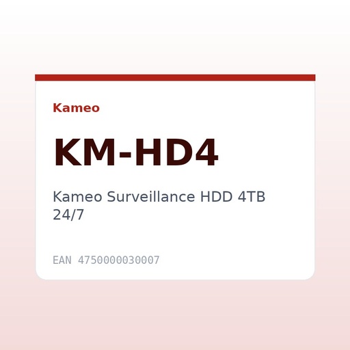 [KM-HD4] Kameo Surveillance HDD 4TB 24/7